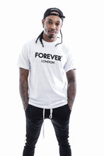 Load image into Gallery viewer, Forever London Embroidered White Crew neck T-shirt
