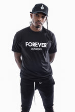Load image into Gallery viewer, Forever London Black Stitched Crew neck T-shirt
