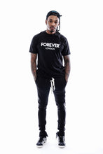 Load image into Gallery viewer, Forever London Black Stitched Crew neck T-shirt
