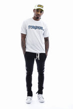 Load image into Gallery viewer, Forever Chenille Stitch White Crew neck T-shirt
