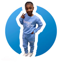 Load image into Gallery viewer, Forever Kids Baby Blue Crew neck Full Tracksuit
